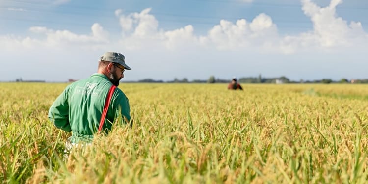 Pionieri del riso irrigato a goccia